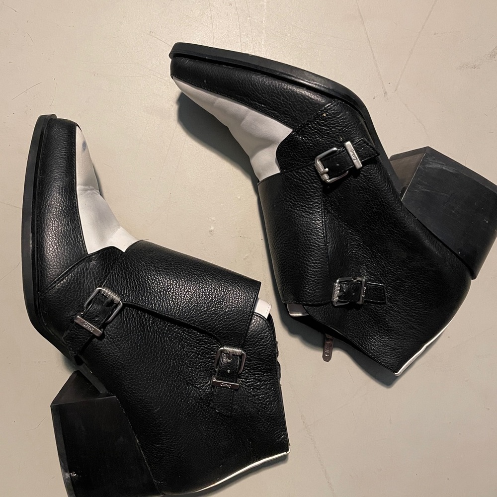 Circus by Sam Edelman Black and White Ankle Boots